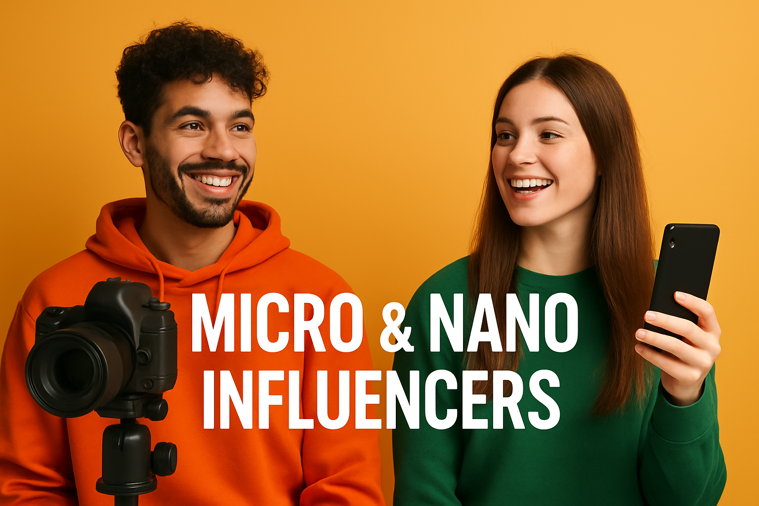 micro and nano influencers creating content